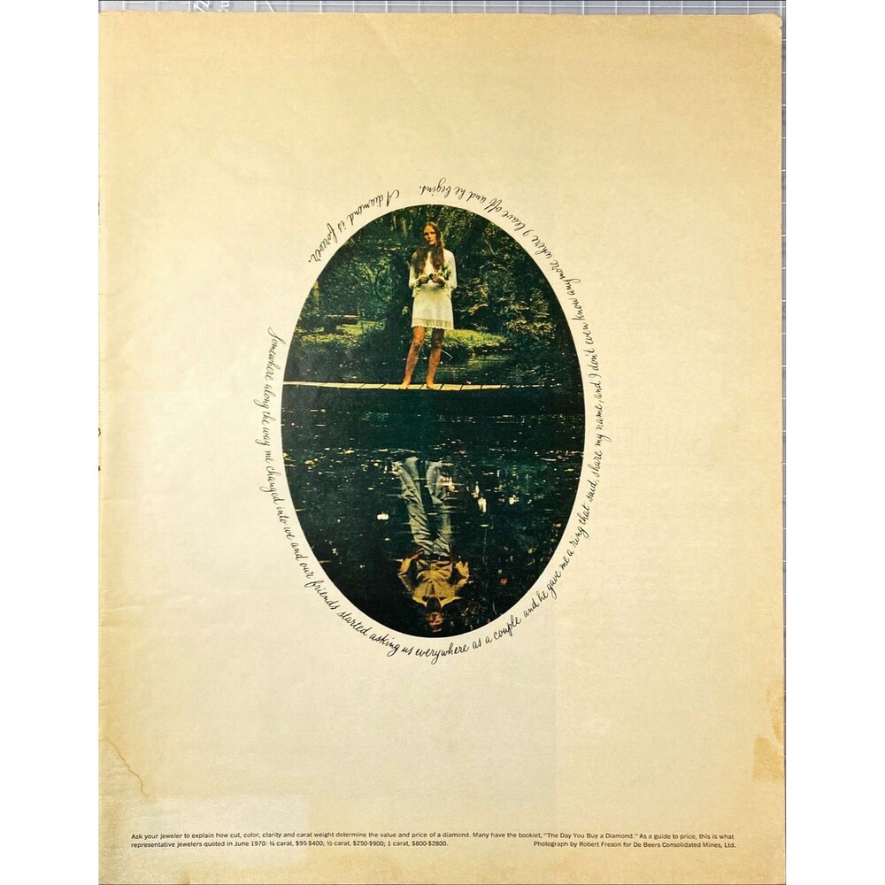 DeBeers Consolidated Mines "Booklet-The Day You Buy a Diamond" Vtg Print Ad 1970